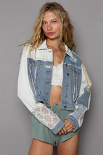 Load image into Gallery viewer, 4619- POL DENIM AND LACE JACKET