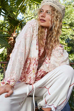 Load image into Gallery viewer, 5298- LACE AND FLORAL SHACKET-PINK