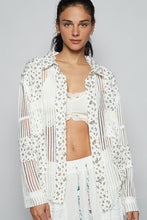 Load image into Gallery viewer, 5299- GAUZE CROCHET BUTTON DOWN TOP-WHITE