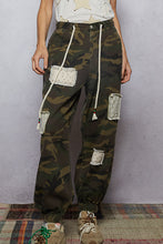 Load image into Gallery viewer, 5428- POL PATCH DRAWSTRING PANTS- OLIVE CAMO