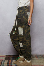Load image into Gallery viewer, 5428- POL PATCH DRAWSTRING PANTS- OLIVE CAMO