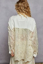 Load image into Gallery viewer, 5300- POL TEXTURED LONG SLEEVE SHACKET-IVORY