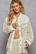 Load image into Gallery viewer, 5300- POL TEXTURED LONG SLEEVE SHACKET-IVORY