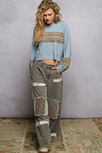 Load image into Gallery viewer, 5757- POL ROUND NECK JERSEY WITH SHIRRING-BLUE