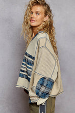 Load image into Gallery viewer, 5761- POL FLAG KNIT TOP-BLUE