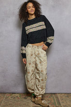 Load image into Gallery viewer, 5758- POL ROUND NECK JERSEY WITH SHIRRING-BLACK