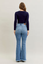 Load image into Gallery viewer, 5258-JUDY BLUE-High Waisted Flare Front Pintuck jeans