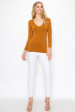 Load image into Gallery viewer, 4677- ONE SIZE FIT LONG SLEEVE TOP-CARAMEL