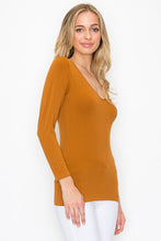 Load image into Gallery viewer, 4677- ONE SIZE FIT LONG SLEEVE TOP-CARAMEL