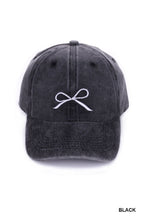 Load image into Gallery viewer, 4912-RIBBON BOW EMBROIDERED BASEBALL CAP