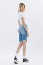 Load image into Gallery viewer, 5077-VERVET High Rise Cuffed Raw Hem Bermuda Shorts