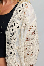 Load image into Gallery viewer, 5896- POL CROCHET CARDIGAN-ONE SIZE-NATURAL