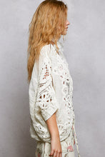 Load image into Gallery viewer, 5897- POL CROCHET CARDIGAN-ONE SIZE-OFF WHITE