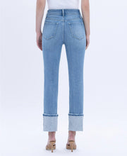 Load image into Gallery viewer, 5559- VERVET HR Rhinestone Cuffed Slim Straight Jeans