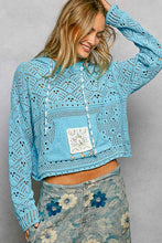 Load image into Gallery viewer, 5906-POL HOODIE CHENILLE TOP-ELECTRIC BLUE