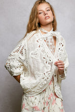 Load image into Gallery viewer, 5897- POL CROCHET CARDIGAN-ONE SIZE-OFF WHITE