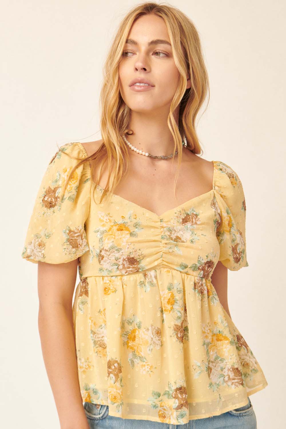 ジャケット・アウター POPPY PEPLUM PUFF TOPS (KHAKI) POPPY PEPLUM PUFF TOPS (KHAKI) Blouses – Freckled Poppy