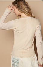 Load image into Gallery viewer, 4666- POL THERMAL LONG SLEEVE TOP-SAND BEIGE