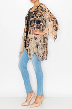 Load image into Gallery viewer, 5498-Classic All Lace Cardigan with Tiered Layers /LEOPARD
