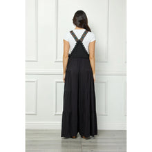 Load image into Gallery viewer, 5351-Embroidered Strap Flowy Jumpsuit-BLACK
