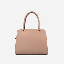 Load image into Gallery viewer, 6539- Cross Large Bow Vegan Leather Satchel Handbag-TAUPE
