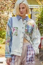 Load image into Gallery viewer, 5316- POL oversized shacket with back button
