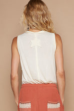 Load image into Gallery viewer, 5108- POL- STAR PATCH TANK TOP-CREAM
