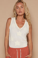 Load image into Gallery viewer, 5108- POL- STAR PATCH TANK TOP-CREAM
