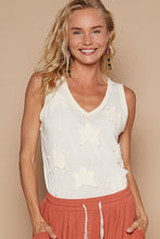 Load image into Gallery viewer, 5108- POL- STAR PATCH TANK TOP-CREAM

