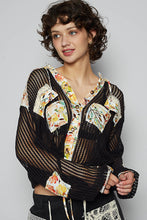Load image into Gallery viewer, 5246- POL BUTTON DOWN HOODIE-BLACK
