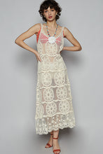 Load image into Gallery viewer, 4931- POL V NECK CROCHET DRESS
