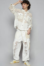 Load image into Gallery viewer, 5244- POL GAUZE BUTTON DOWN -WHITE

