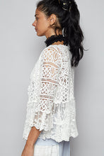 Load image into Gallery viewer, 5464- POL CROCHET CARDIGAN-WHITE
