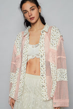 Load image into Gallery viewer, 5297- GAUZE CROCHET BUTTON DOWN TOP-PEACH
