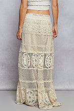 Load image into Gallery viewer, 6288-POL- LONG CROCHET MAXI SKIRT-BEIGE
