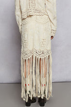 Load image into Gallery viewer, 5115- POL-CROCHET SKIRT WITH FRINGE
