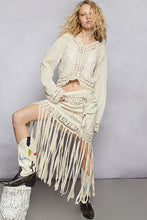 Load image into Gallery viewer, 5115- POL-CROCHET SKIRT WITH FRINGE

