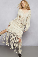Load image into Gallery viewer, 5115- POL-CROCHET SKIRT WITH FRINGE
