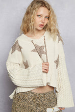 Load image into Gallery viewer, 5425- POL. V-neck hoodie, cropped fit top in chenille sweater
