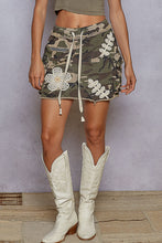 Load image into Gallery viewer, 5250-POL CAMO MINI SKIRT-OLIVE
