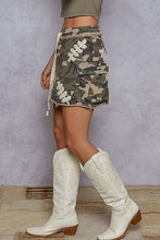 Load image into Gallery viewer, 5250-POL CAMO MINI SKIRT-OLIVE
