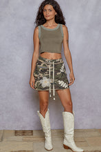 Load image into Gallery viewer, 5250-POL CAMO MINI SKIRT-OLIVE
