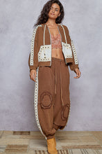 Load image into Gallery viewer, 5481- POL GAUZE JOGGER PANTS-CHOCOLATE
