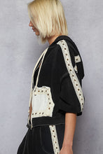 Load image into Gallery viewer, 5310- POL- BALLOON SLEEVE HOODIE JACKET-BLACK

