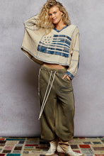 Load image into Gallery viewer, 5761- POL FLAG KNIT TOP-BLUE
