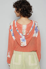 Load image into Gallery viewer, 5247- POL BUTTON DOWN HOODIE-ORANGE
