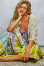 Load image into Gallery viewer, 5890- POL CROCHET CARDIGAN-NATURAL
