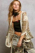 Load image into Gallery viewer, 6282- POL CROCHET CARDIGAN-MOCHA
