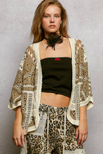 Load image into Gallery viewer, 6282- POL CROCHET CARDIGAN-MOCHA
