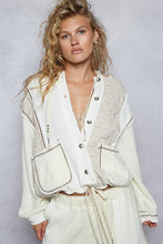 Load image into Gallery viewer, 5760- POL THERMAL QUILTED KNIT JACKET-CREAM
